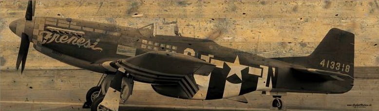 Holzdruck P51 Mustang